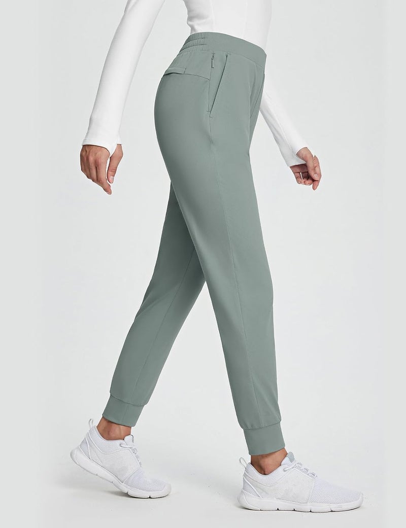 Baleaf Women's Fleece Lined Pants Joggers Water Resistant Zipper Pockets Winter Thermal Golf Pants Cold Weather Gear - Image 1